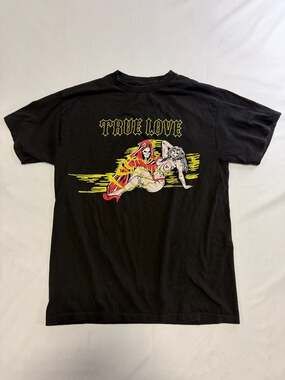 Fashion Nova Men True Love Reaper Graphic T-Shirt Black Size Medium